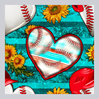 Baseball Hearts And Sunflowers With Turquoise Gemstone Seamless Patter Heavyweight Sweatshirt | Teevron