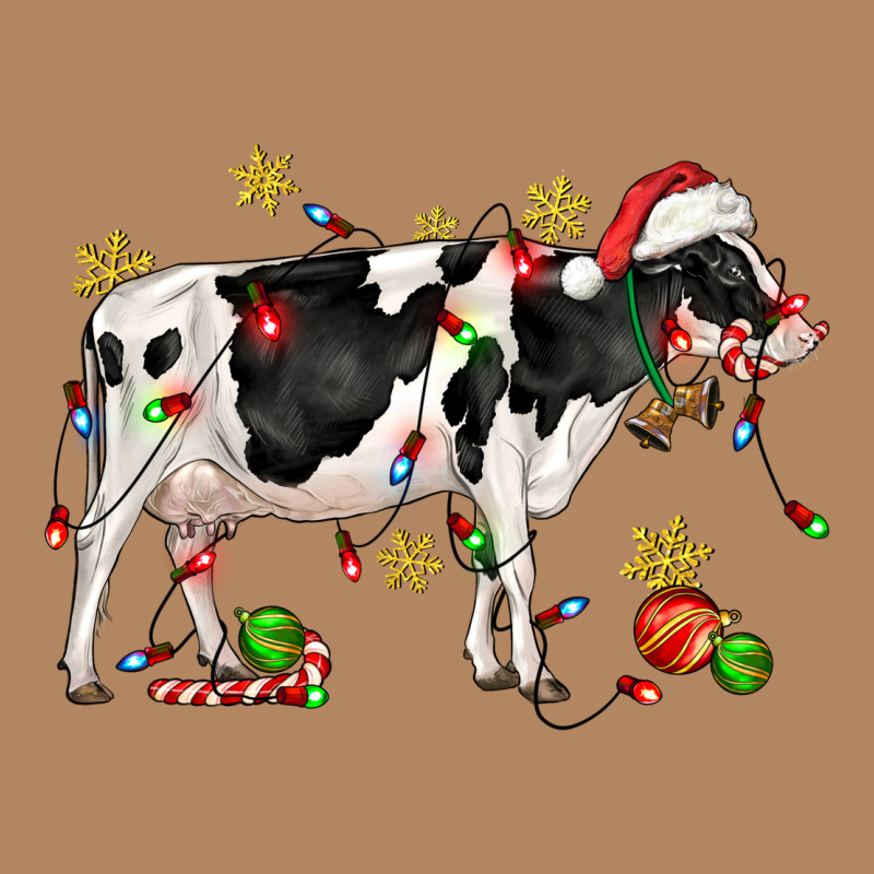 Christmas Holstein Cow Long Sleeve Tee by CowGirlArtShop | Teevron