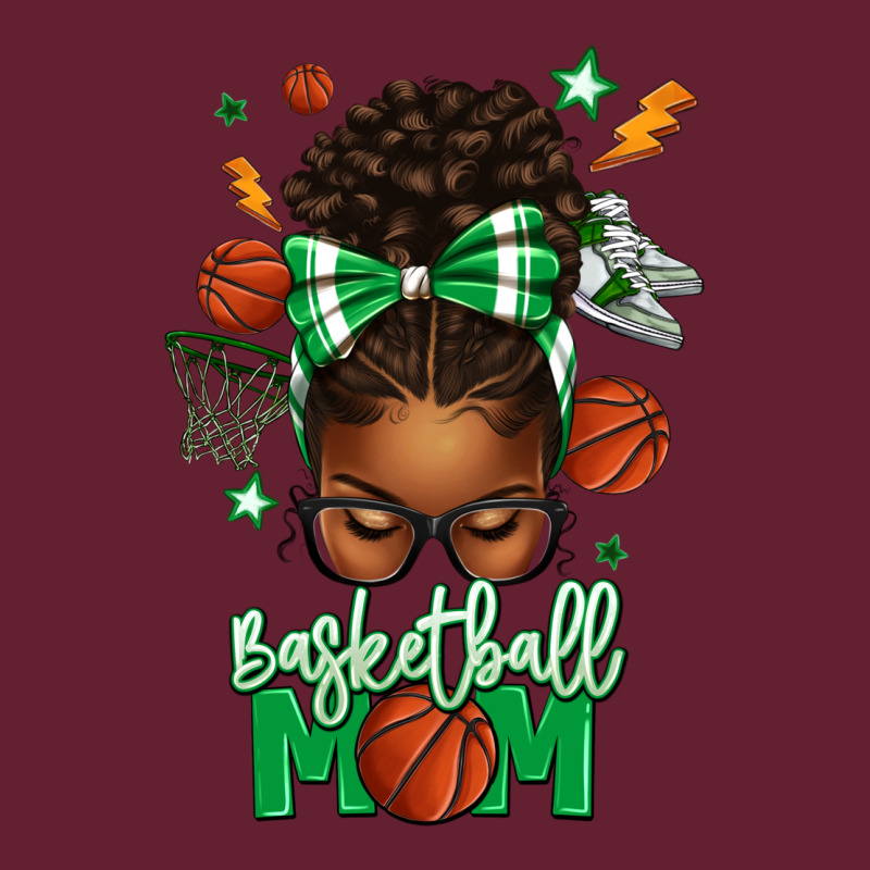 Basketball Mom Afro Messy Bun Classic Tee by texasbilliewilder | Teevron