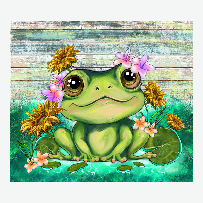 Frog With Sunflower Urban Heavy Tee by TumblerDesignByShophia | Teevron