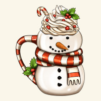 Christmas Snowman Coffee Cup Premium Hoodie | Teevron