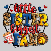 Little Sister Biggest Fan Softball Premium Tee | Teevron