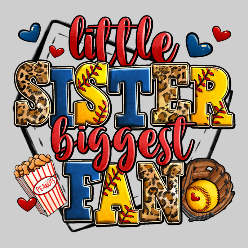 Little Sister Biggest Fan Softball Premium Tee by Jasminsmagicworld | Teevron