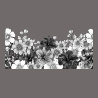 Black And White Floral Urban Heavy Tee | Teevron