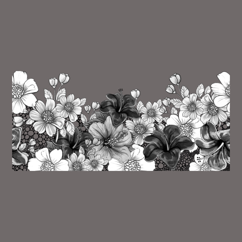 Black And White Floral Urban Heavy Tee by TumblerDesignByShophia | Teevron