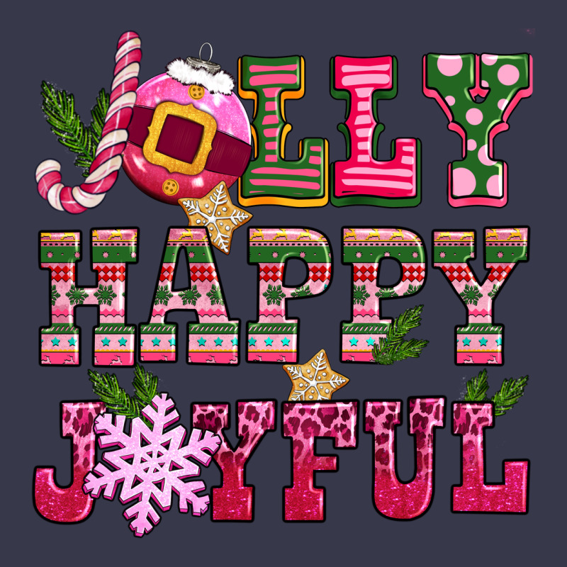 Jolly Happy Joyful Pink Christmas Long Sleeve Tee by CowGirlArtShop | Teevron