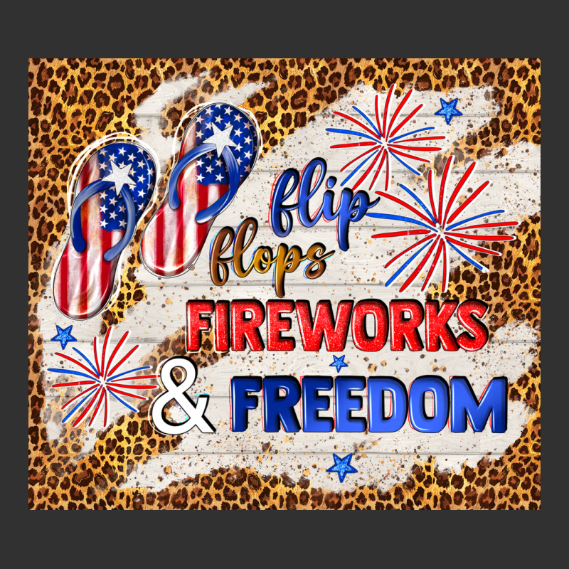Flip Flops Fireworks & Freedom 4th Of July Urban Heavy Tee by TumblerDesignByShophia | Teevron