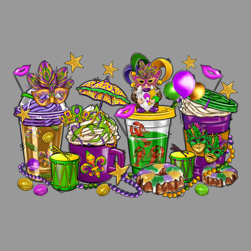Mardi Gras Coffee Cups Vintage Hoodie by HowdyJamesFarm | Teevron