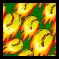 Softball Fire Ball Seamless Pattern Heavy Core Tee | Teevron