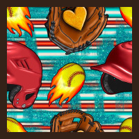 Softball Helmet And Glove With Serape Seamless Pattern Heavy Core Tee | Teevron