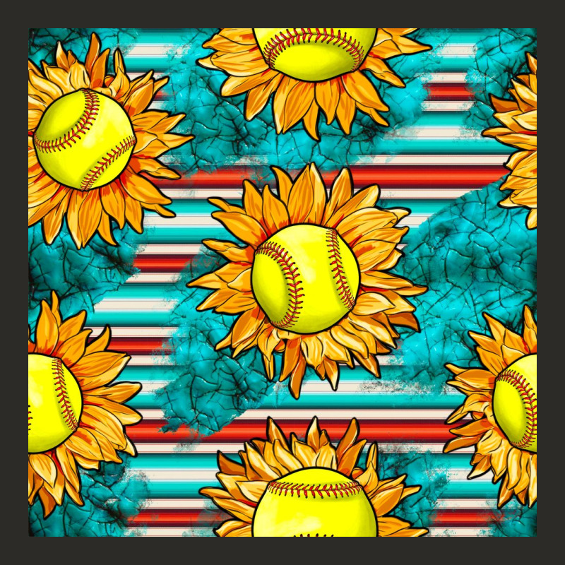 Softball Sunflowers With Serape Seamless Pattern Heavy Core Tee by BundleAndBundleShop | Teevron