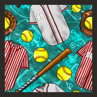 Softball Uniform Glove And Bat With Field Seamless Pattern Heavy Core Tee | Teevron