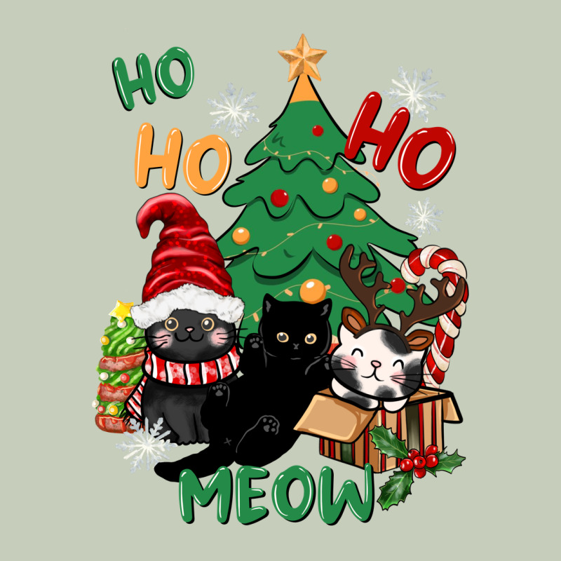 Ho Ho Ho Meow Long Sleeve Tee by CowGirlArtShop | Teevron
