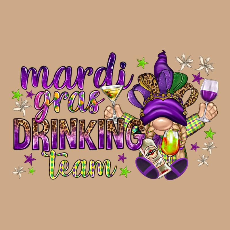 Mardi Gras Drinking Team With Gnome Vintage Hoodie by HowdyJamesFarm | Teevron