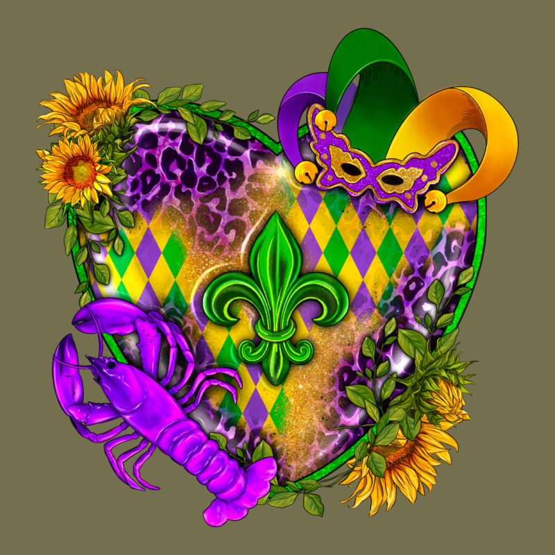 Mardi Gras Heart Vintage Hoodie by HowdyJamesFarm | Teevron