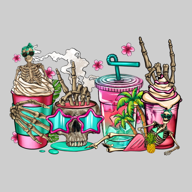 Skeleton Summer Coffee Cups Premium Tee by Jasminsmagicworld | Teevron
