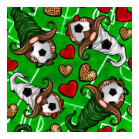 soccer gnomes and hearts seamless pattern | Teevron