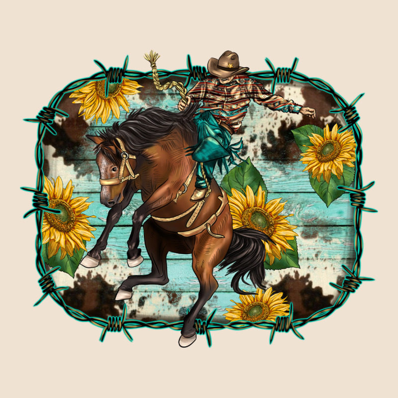 Western Rodeo Horse Cowhide Sunflowers Urban Hoodie by BarkalooDesign | Teevron