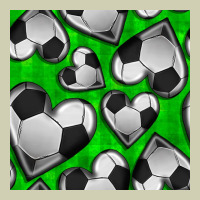 Soccer Hearts Seamless Pattern Heavy Core Tee | Teevron