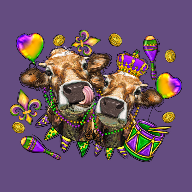 Mardi Gras Heifers Vintage Hoodie by HowdyJamesFarm | Teevron