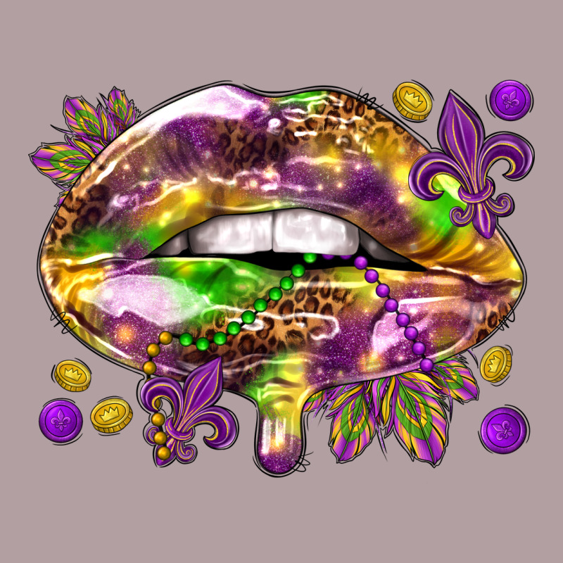 Mardi Gras Lips Vintage Hoodie by HowdyJamesFarm | Teevron