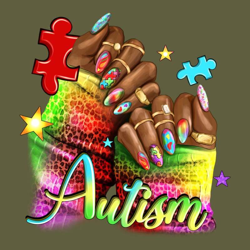 Black Woman Autism Nails Vintage Tee by NancyCooperArtShop | Teevron