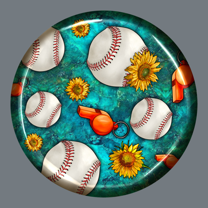 Baseball With Sunflower Round Earrings Heavyweight Sweatshirt by BundleAndBundleShop | Teevron