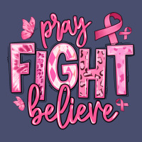 Pray Fight Believe Breast Cancer Vintage Tee | Teevron
