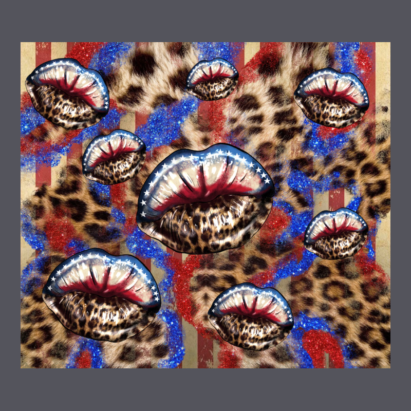 American Flag Lips Leopard  Tumbler Vintage Hoodie by HowdyJamesFarm | Teevron