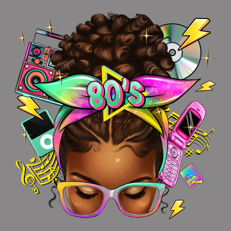 80's Babe Afro Messy Bun Vintage Tee by texasbilliewilder | Teevron
