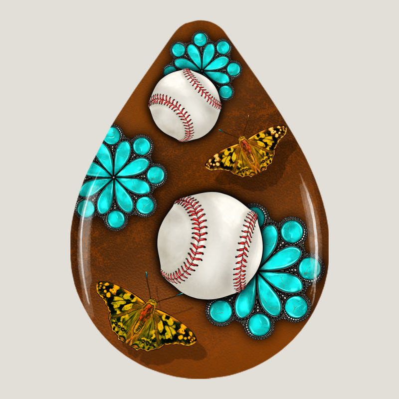 Baseball And Western Roses Teardrop  1 Heavy Core Tee by BundleAndBundleShop | Teevron