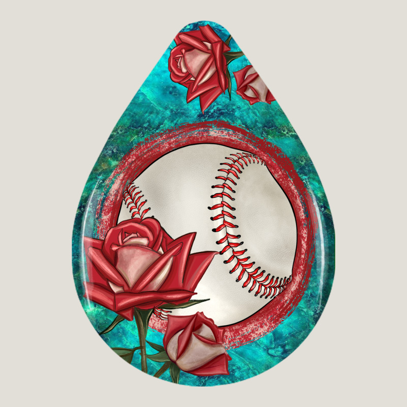 Baseball And Western Roses Teardrop  7 Heavy Core Tee by BundleAndBundleShop | Teevron