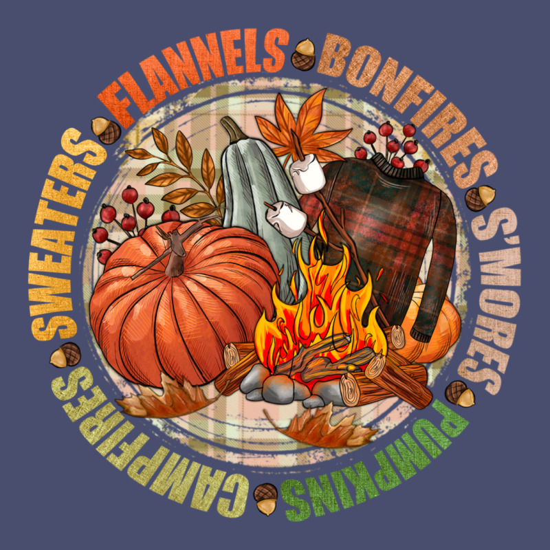 Bonfires Flannels Smores Campfires Pumpkin Vintage Tee by NancyCooperArtShop | Teevron