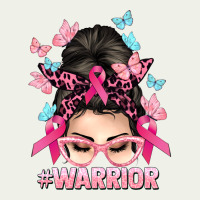 Warrior Cancer Messy Bun Cancer Awareness Urban Heavy Tee | Teevron
