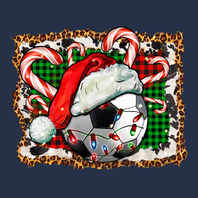 Soccer Ball Christmas With Hat And Candy Cane Premium Hoodie by FaDigitalArtStudio | Teevron