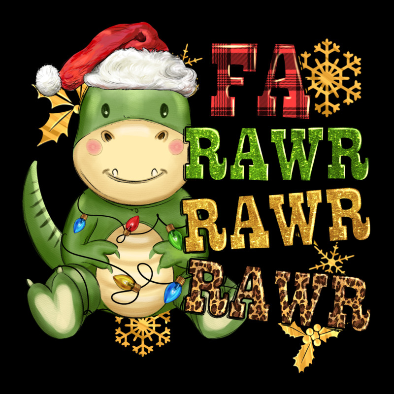 Watercolor T Rex Fa Rawr Rawr Rawr Christmas Long Sleeve Tee by CowGirlArtShop | Teevron