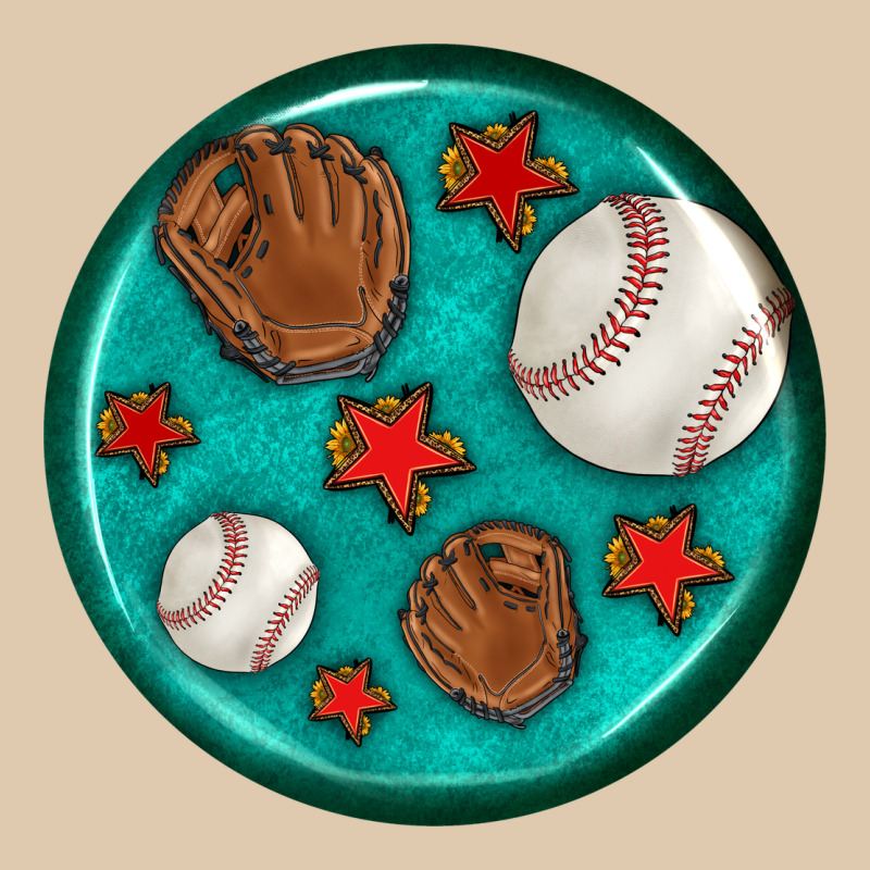 Baseball With Sunflower Round Earrings Heavyweight Sweatshirt by BundleAndBundleShop | Teevron