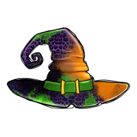 Purple leopard witch hat | Teevron