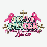 Heal Cancer Luke 1:37 Cross Cancer Awareness Urban Heavy Tee | Teevron