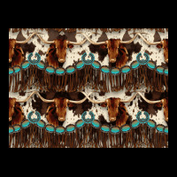 Longhorn Cow Pattern Zipper Hoodie | Teevron
