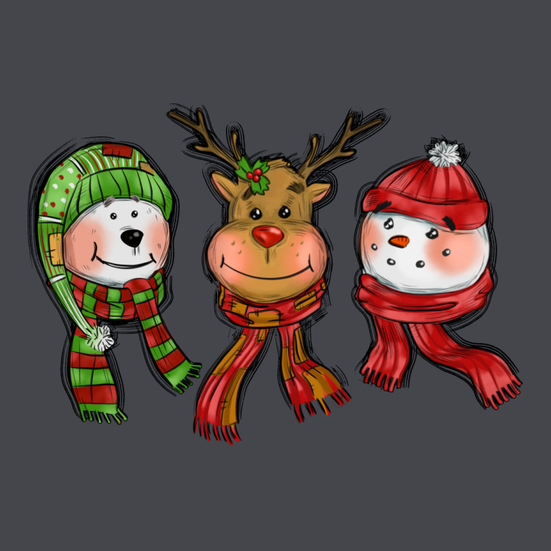 Christmas Reindeer Polar Bear Snowman Long Sleeve Tee by CowGirlArtShop | Teevron