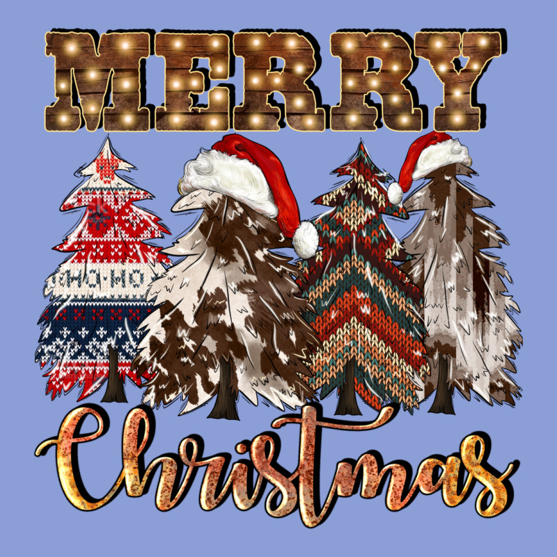 Merry Christmas Trees Long Sleeve Tee by CowGirlArtShop | Teevron