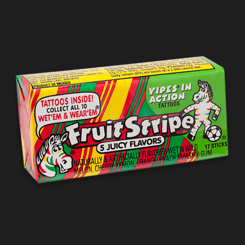 Old School Fruit Stripe Gum Classic Tee by lanVoArt | Teevron