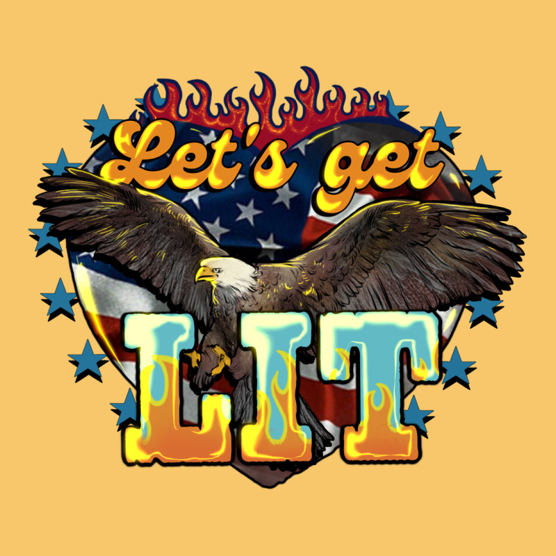 Let's Get Lit America Eagle 4th Of July Vintage Hoodie by HowdyJamesFarm | Teevron