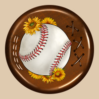 Baseball With Sunflower Round Earrings Heavyweight Sweatshirt | Teevron