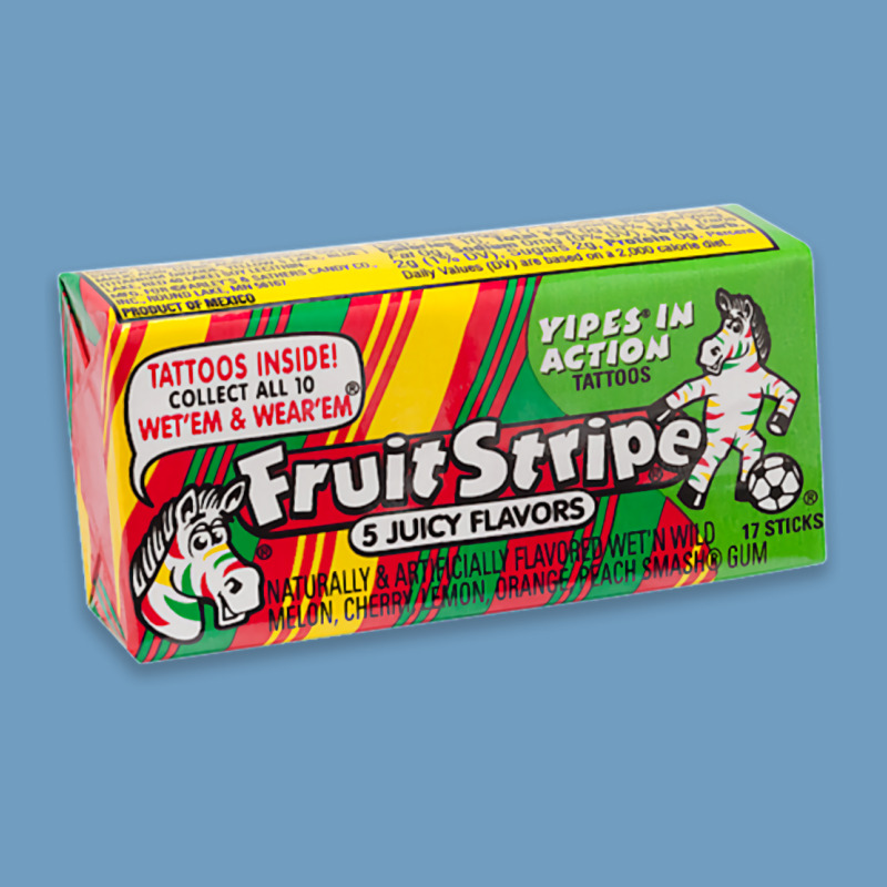Old School Fruit Stripe Gum Urban Heavy Tee by lanVoArt | Teevron