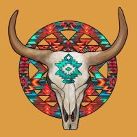 Turquoise Aztec Bullskull Urban Heavy Tee | Teevron