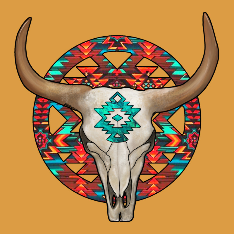Turquoise Aztec Bullskull Urban Heavy Tee by JahusDesignShop | Teevron