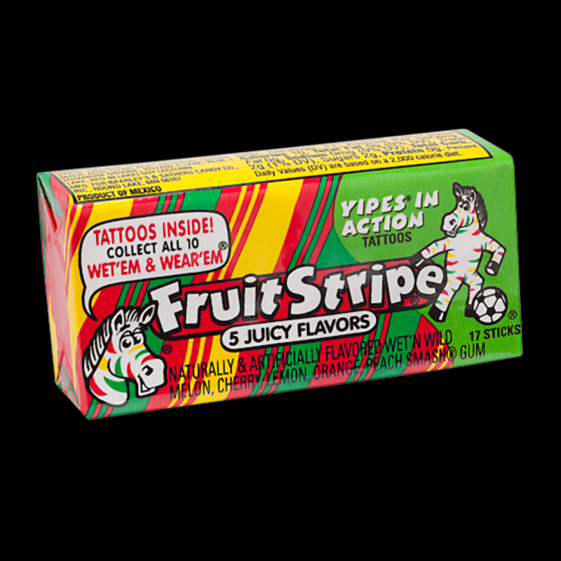 Old School Fruit Stripe Gum Heavy Core Tee by lanVoArt | Teevron