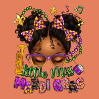 Little Miss Mardi Gras Afro Messy Bun Kid Classic Tee | Teevron